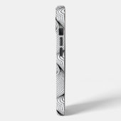 Fun Black and White Interwoven Lines Case-Mate iPhone Hülle (Rückseite / Links)