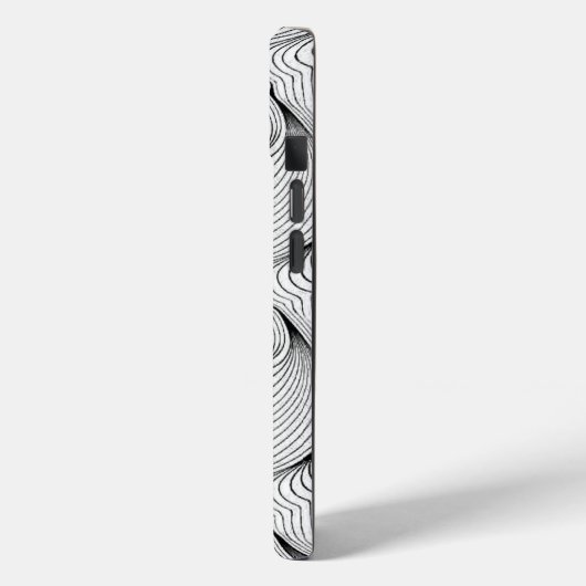 Fun Black and White Interwoven Lines Case-Mate iPhone Hülle (Rückseite / Links)