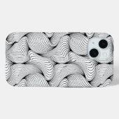 Fun Black and White Interwoven Lines Case-Mate iPhone Hülle (Rückseite (Horizontal))
