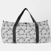 Fun Black and White Interwoven Lines Duffle Bag (Rückseite)