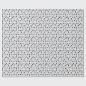 Fun Black and White Interwoven Lines Geschenkpapier (Flach)
