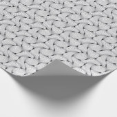 Fun Black and White Interwoven Lines Geschenkpapier (Ecke)