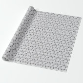 Fun Black and White Interwoven Lines Geschenkpapier (Ungerollt)