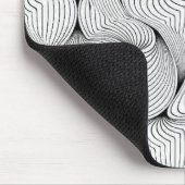 Fun Black and White Interwoven Lines Mousepad (Ecke)