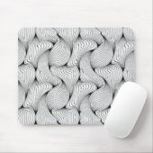 Fun Black and White Interwoven Lines Mousepad (Mit Mouse)