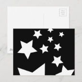 Fun Black and White Star Design Postkarte (Vorne/Hinten)