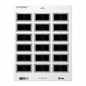 Fun Black and White Strip Address Aufkleber Adressaufkleber (Vorne)