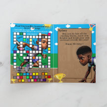 Fun Black Boys Track Star Geheimmeldung Geburtstag