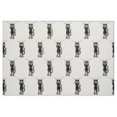 Fun Black Cat Abfall Linen Fabric Stoff (Fat Quarter (45,7 x 55,9 cm))