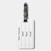 Fun Black Cat Absturz Gepäckmarke Gepäckanhänger (Rückseite vertikal)