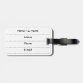 Fun Black Cat Absturz Gepäckmarke Gepäckanhänger (Rückseite horizontal)