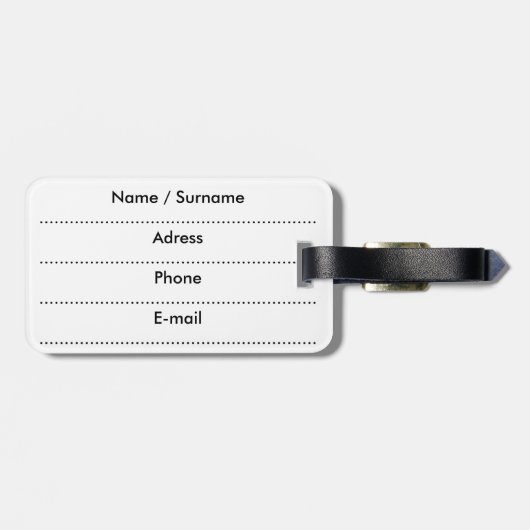 Fun Black Cat Absturz Gepäckmarke Gepäckanhänger (Rückseite horizontal)