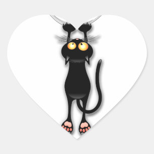 Fun Black Cat Absturz Sticker