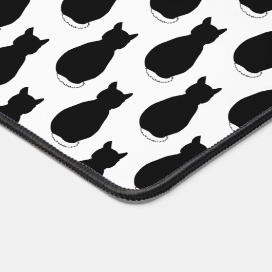 Fun Black Cat Desk Mat Schreibtischunterlage (Ecke)
