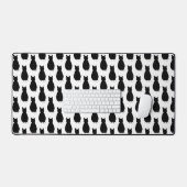 Fun Black Cat Desk Mat Schreibtischunterlage (Tastatur & Maus)