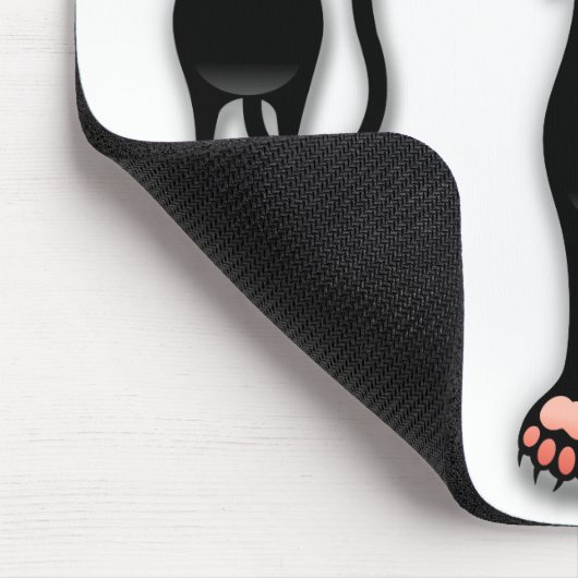 Fun Black Cat Fallend Mousepad (Ecke)