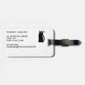 Fun Black Cat Gepäckanhänger (Rückseite horizontal)