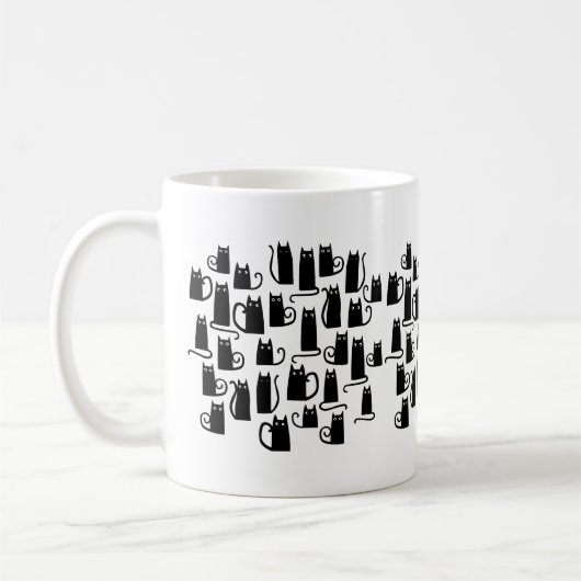 Fun Black Cat Kaffeetasse (Links)