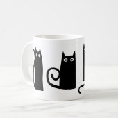 Fun Black Cat Kaffeetasse (Vorderseite Links)