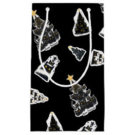 Fun Black Cat Meowy Weihnachtsbaum Kleine Geschenktüte