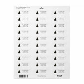 Fun Black Cat Meowy Weihnachtsbaum Rücksendeadress (Vorne)