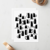 Fun Black Cat Mitteilungskarte (Vorderseite/Rückseite Beispiel)