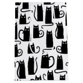 Fun Black Cat Mittlere Geschenktüte (Rückseite)