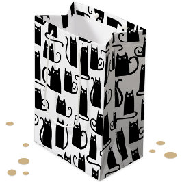 Fun Black Cat Mittlere Geschenktüte