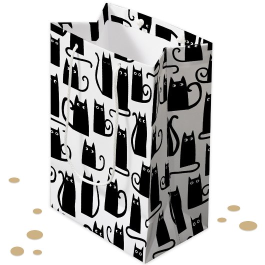 Fun Black Cat Mittlere Geschenktüte