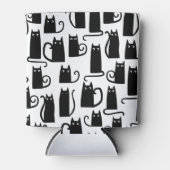 Fun Black Cat Pattern Dosenkühler (Vorderseite)