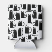 Fun Black Cat Pattern Dosenkühler (Rückseite)