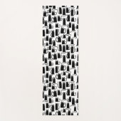 Fun Black Cat Pattern Yogamatte (Vorderseite)
