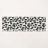 Fun Black Cat Pattern Yogamatte (Vorderseite (Horizontal))