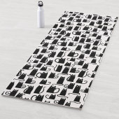 Fun Black Cat Pattern Yogamatte