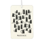 Fun Black Cat Personalisiert Autolufterfrischer (Vorderseite)