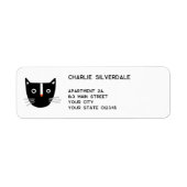 Fun Black Cat Rücksendeadresse (Vorne)