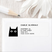 Fun Black Cat Rücksendeadresse (Insitu)