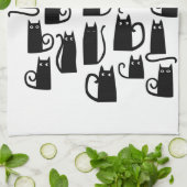 Fun Black Cats Geschirrtuch (Gefaltet)