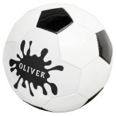 Fun Black Color Splash Name Kid`s Fußball (Dreiviertel)