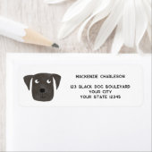 Fun Black Dog Personalized Return Address (Insitu)