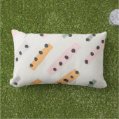 Fun Black Gepunktet Lumbar Pillow Kissen Für Draußen (Gras)