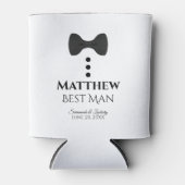 Fun Black Krawatte Trauzeuge Hochzeitsschaum kann Dosenkühler (Vorderseite)