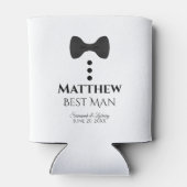 Fun Black Krawatte Trauzeuge Hochzeitsschaum kann Dosenkühler (Rückseite)