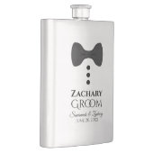 Fun Black Krawatte Tuxedo Groom Silver Flask Flachmann (Rechts)