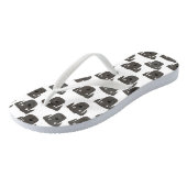 Fun Black Labrador Retriever Dog Badesandalen (Schrägansicht)