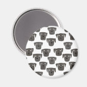 Fun Black Labrador Retriever Dog Magnet (Vorderseite/Rückseite)