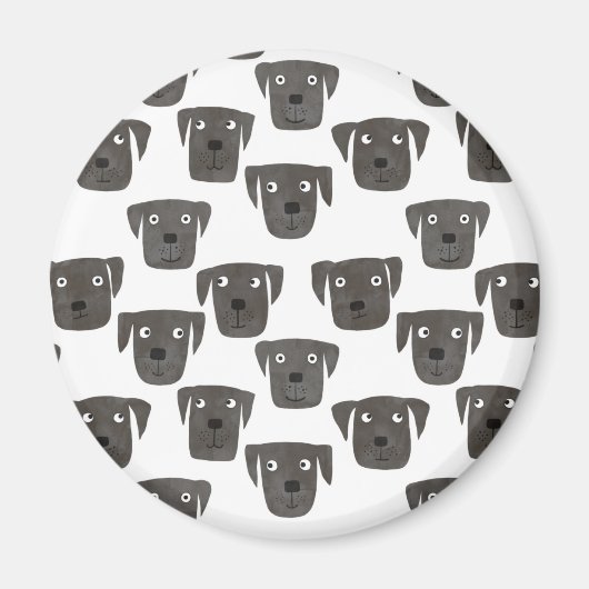 Fun Black Labrador Retriever Dog Magnet (Vorne)