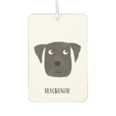 Fun Black Labrador Retriever Dog Personalisiert Autolufterfrischer (Vorderseite)