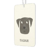 Fun Black Labrador Retriever Dog Personalisiert Autolufterfrischer (Links)