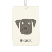Fun Black Labrador Retriever Dog Personalisiert Autolufterfrischer (Rückseite)